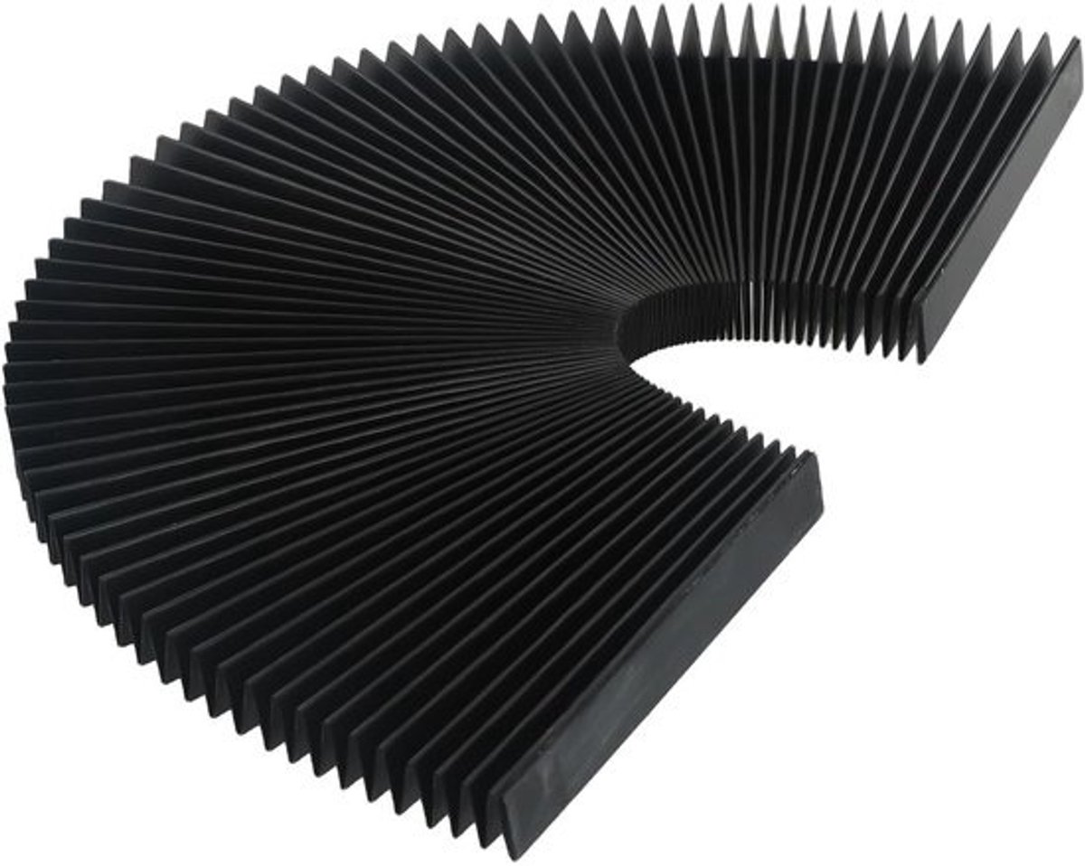 Flexibele Beschermhoes voor CNC Machines - Rubber Accordeon Scherm voor Freesmachines (160mm)