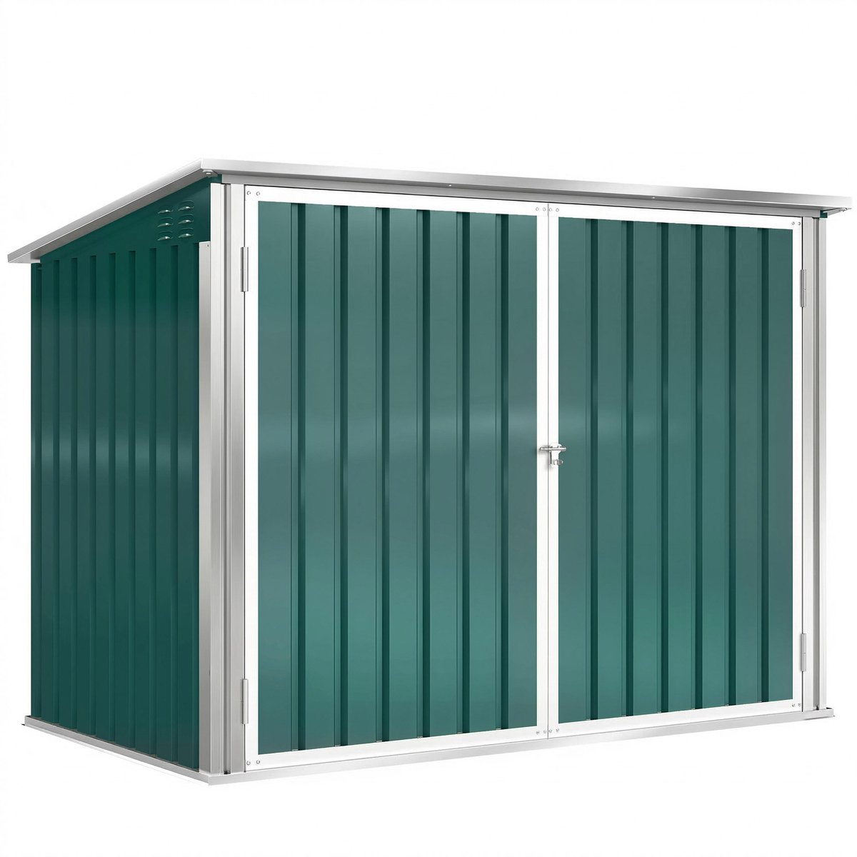 Vuilniscontainerbox voor 2 containers, groente, 179,5x108x129,5cm, staal, voor 240 liter containers