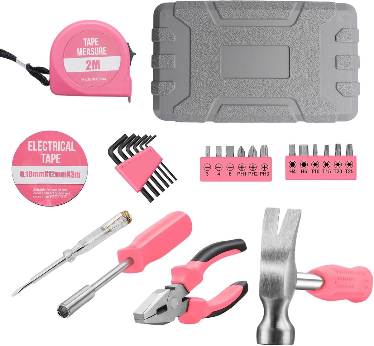24-delig Roze Gereedschapset voor Thuis - Compact en Handig — cadeau in Gereedschap - foto 8