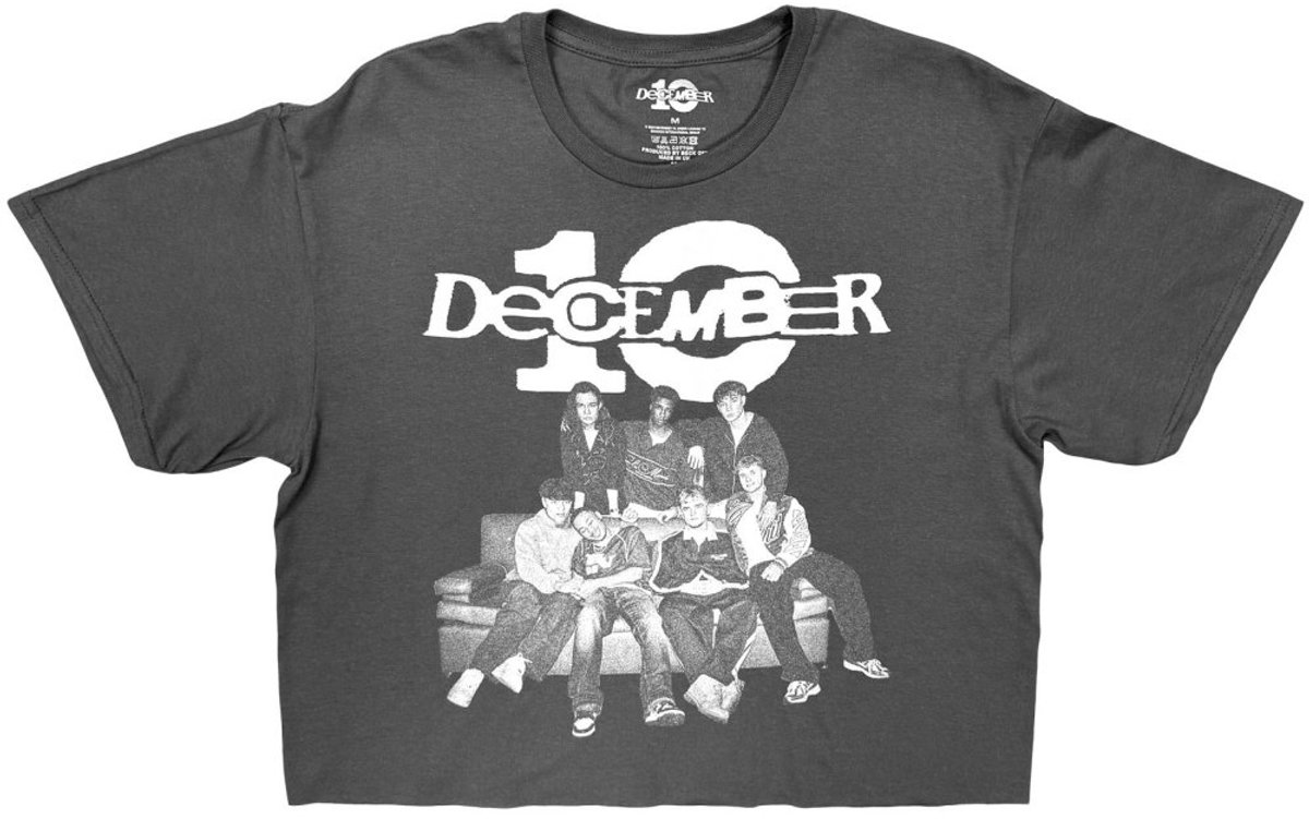 December 10. - Group White Logo Crop top - L - Grijs