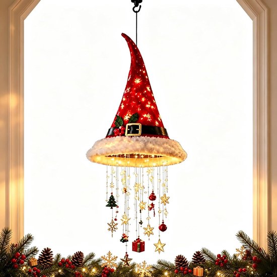 Kerstmuts Lamp met LED - 1 stuk