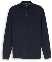 Tom Tailor - Piqué-poloshirt met lange mouwen - Maat XL - sky captain blue