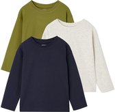 Vertbaudet Set van 3 jongensshirts met lange mouwen