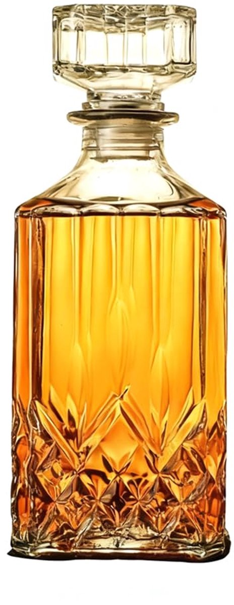 Casalora Whiskey Karaf 900 ml – Glazen Decanteerfles met Luchtdichte Geometrische Stop – Transparante Drankkaraf voor Whiskey, Bourbon, Scotch, Vodka, Brandy en Wijn