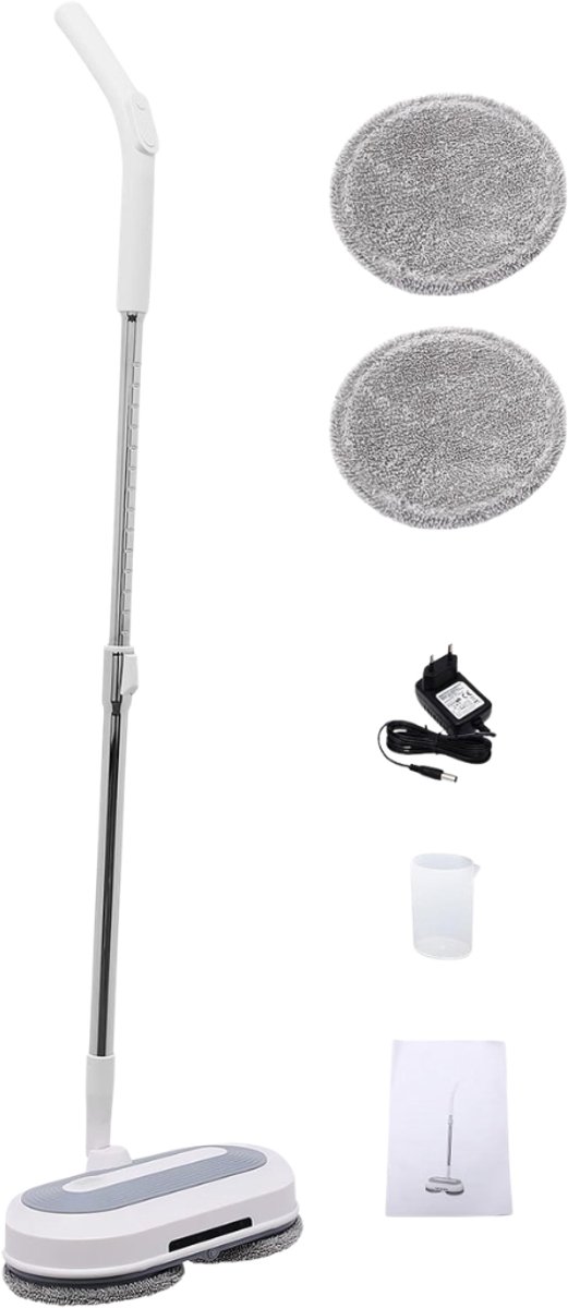 Verte - Elektrische Dweil - Draadloze Vloerreiniger - Elektrisch - Met Watertank Van 290 Ml En LED-Verlichting - Met Sproeifunctie - Verstelbare Lengte 94-124 Cm - 150-180 Tpm