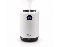 Draadloze Luchtbevochtiger 500ML - Voor Slaapkamer, Kantoor & Woonkamer - USB-C Oplaadbaar - LED Display - Wit
