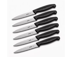 KOHE Schilmes/Tomatenmes Set - Gekarteld Utility Mes - Modern Design - Ideaal voor Schillen, Tomaten, Brood en Fruit - RVS Lemmet