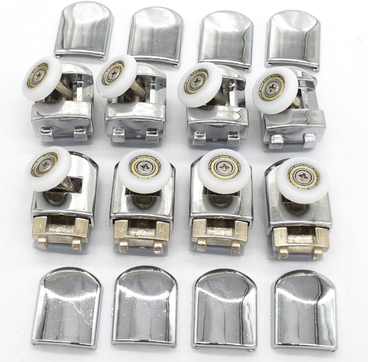 Douchecabine wieltjes - Chroom - 23 mm - Kunststof Douchedeur Rollen - Voor Badkamer
