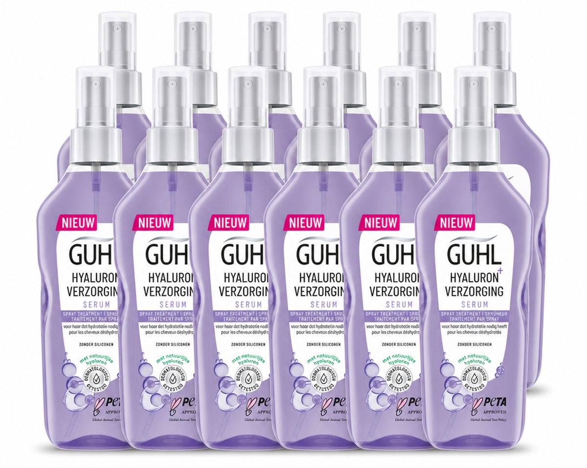 12 x Guhl - Spray - Hyaluron Verzorging - 150 ml - Voordeelverpakking - 12 stuks