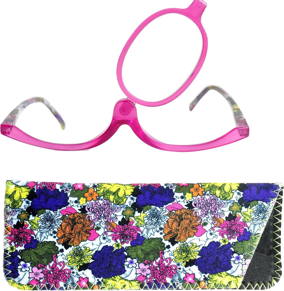 Bril met Flip-Lens, Modieuze Makeup Hulp met GRATIS Etui