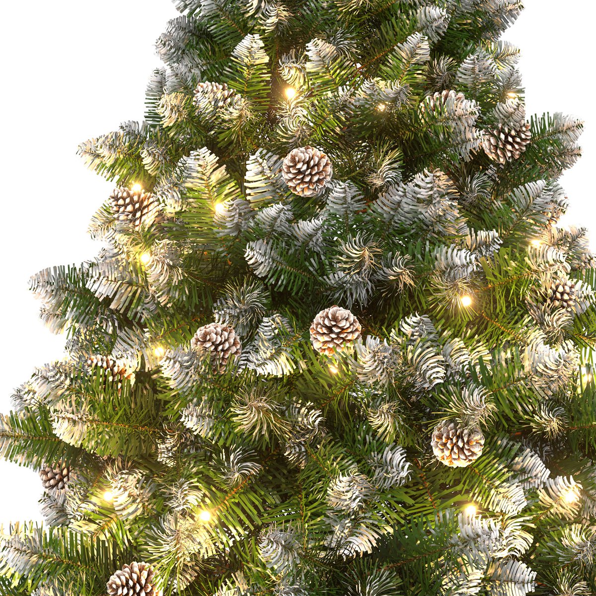 Automatische Kerstboom – 180cm Kunstkerstboom – Warme LED-verlichting – met Sneeuweffect – Groene – foto 3