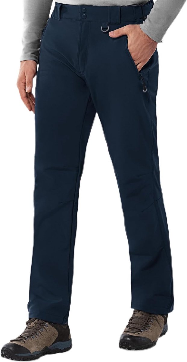 33,000ft Outdoorbroek voor heren, softshellbroek, water- en winddichte skibroek, warme fleecegevoerde werkbroek voor de winter, trekkingbroek, wandelbroek