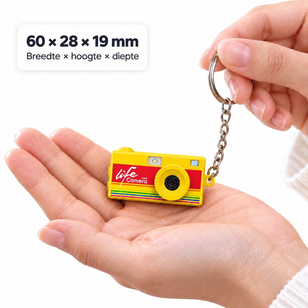 Nexeli NX-RTC-12 Retro Lifestyle Camera – Mini Sleutelhanger Camera – 2K – Scherm –Compacte Mini Camera