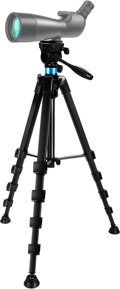Statief met 184cm Telescoop en Adapter, Geschikt voor Verrekijker/Monocle/Sterrenkijker/DSLR Camera/Projector (Draagvermogen 10kg)