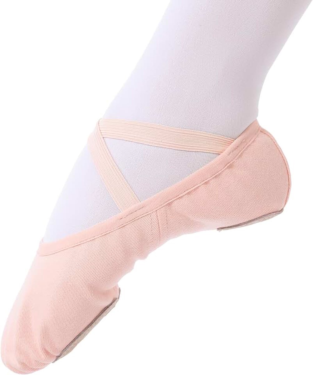 Dansschoenen canvas halve punt balletschoen balletschoen voor meisjes kinderen dames, Roze, 35 EU