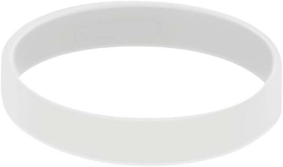 Armband (5 stuks) voor feestjes, zwembaden, merk en discotheken, 20 x 1,2 cm, wit