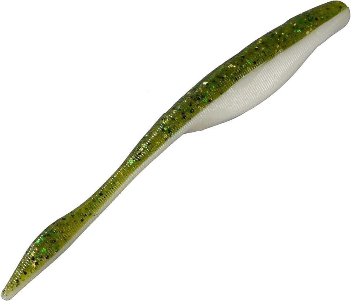 King KVD Perfect Plastics Cafeïne Shad Vissen Lokken, Zachte Plastic Jerkbait, Unieke Luchtgevulde Bubble Tail, Zwaar Zout, Koffie Geur