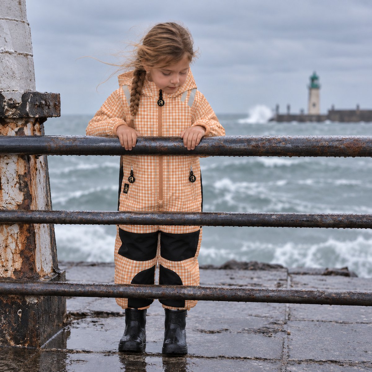 Ducksday Winterpak – Skipak voor kleuters – Sneeuwpak – Snowsuit – Waterdicht & PFAS-vrij – Gerecycled Polyester – – Londen Geel
