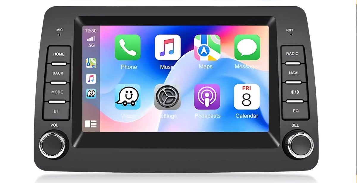 Autoradio 2/32 met Carplay en Android auto | Geschikt voor Fiat Panda 2003-2012 | Radio scherm met Navigatie | 2003 2004 2005 2006 2007 2008 2009 2010 2011 2012 | 169