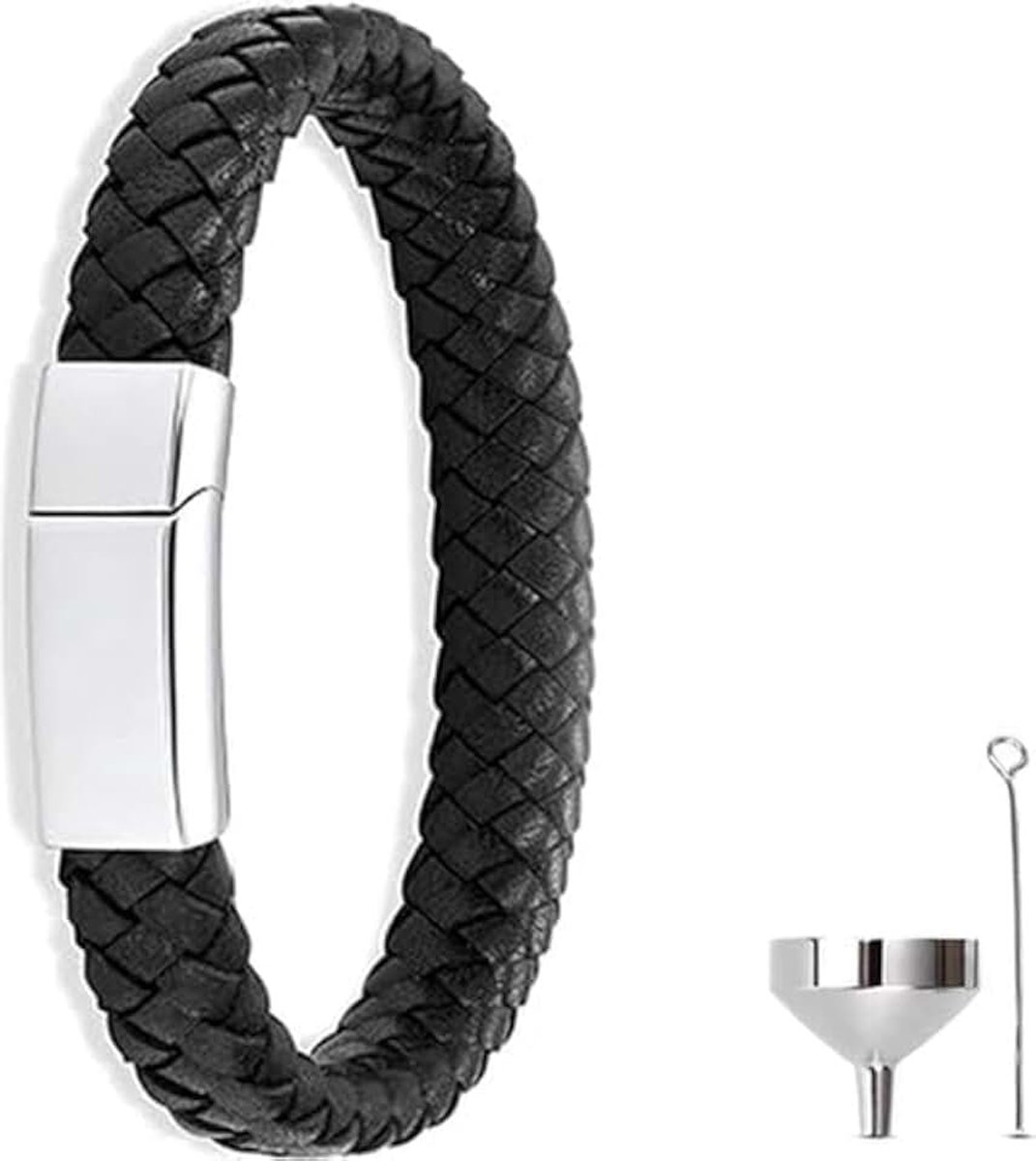 As Armband Met Ashanger - Roestvrij Staal - 22 CM - Inclusief Vuller En Opbergzakje