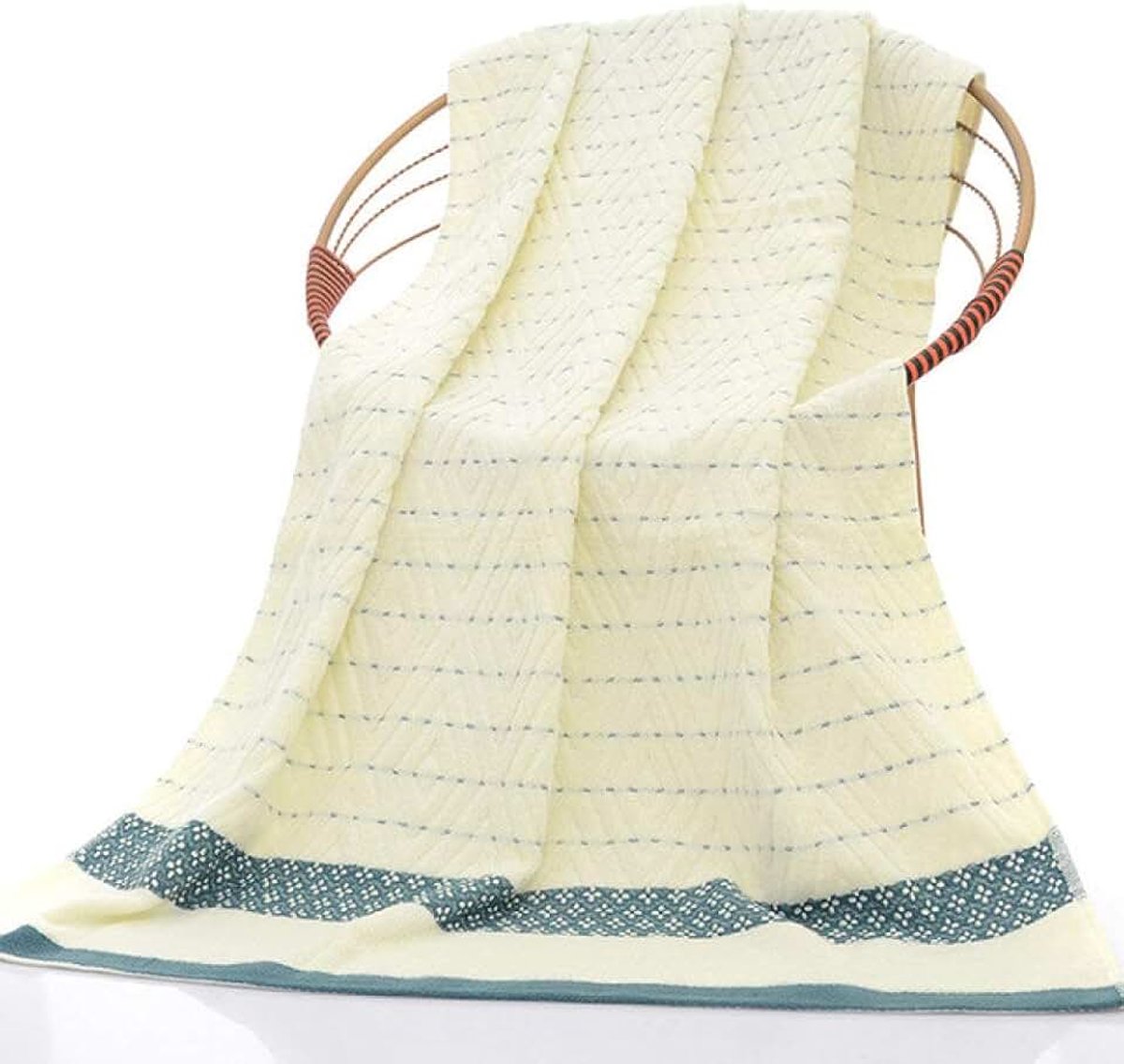 Badhanddoek Katoen Handdoek 3 stks Set Grote Badhanddoek voor Volwassenen Vs Thuis Gezicht Handdoeken Dikke Zachte Snel Droge Badkamer Toallas, Groen, 2 Stks34x74 1 Stks70x140