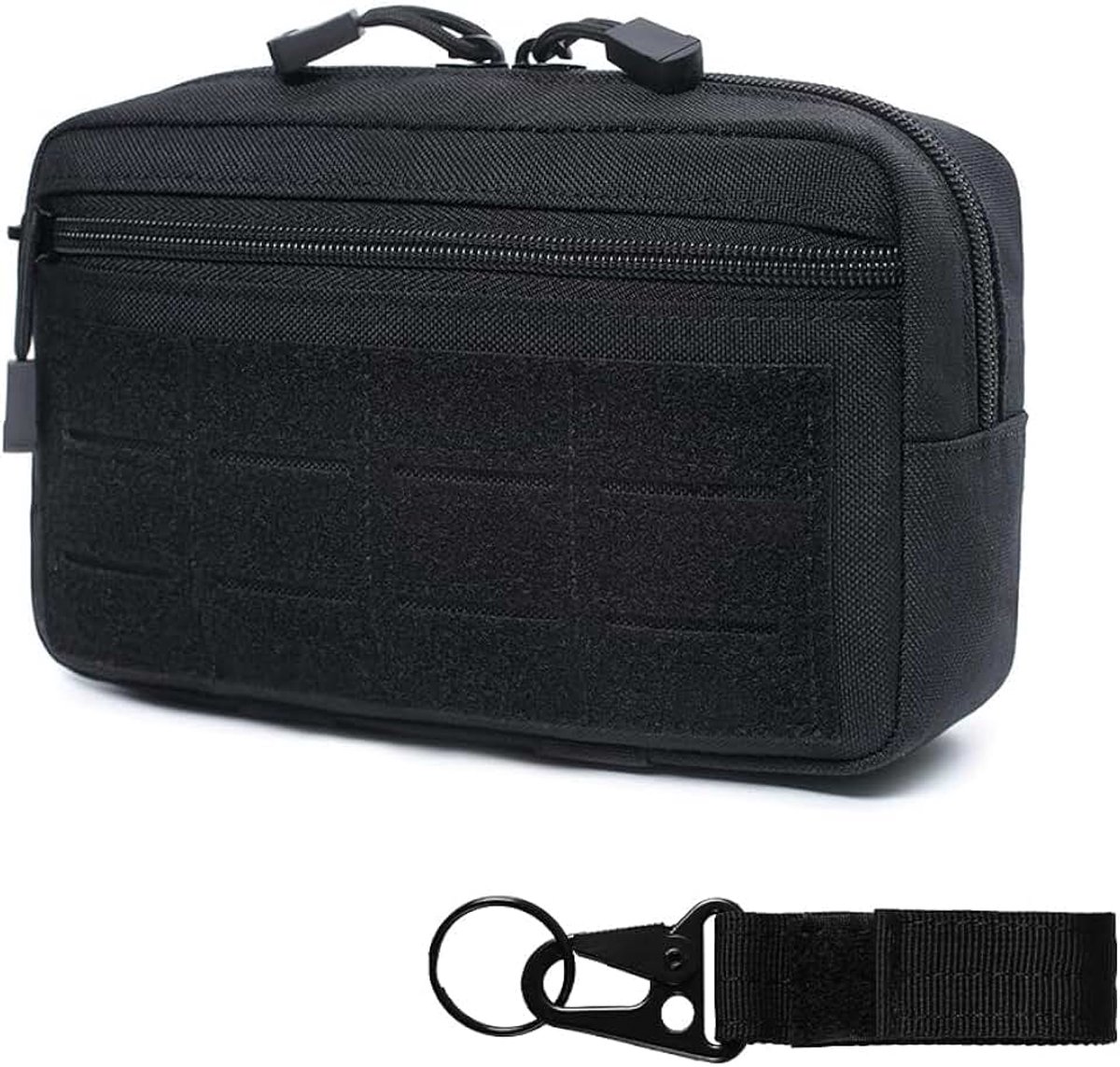Molle-tas met tactische sleutelhanger, tactische heuptas met Molle-systeem, EDC-accessoires, multifunctionele en waterdichte Molle-rugzak, ideaal voor kamperen, wandelen