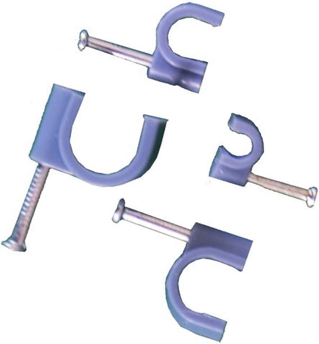 VOM512241 200 stuks box, kabelclips bits voor boren, 4,6,8,10 mm ø grijs