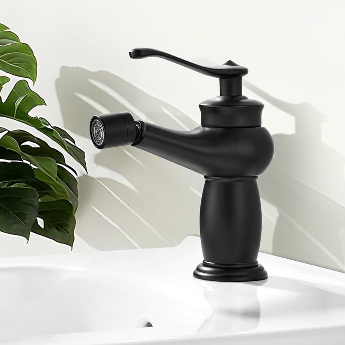 Bidet-eenhendelkraan, Zwart