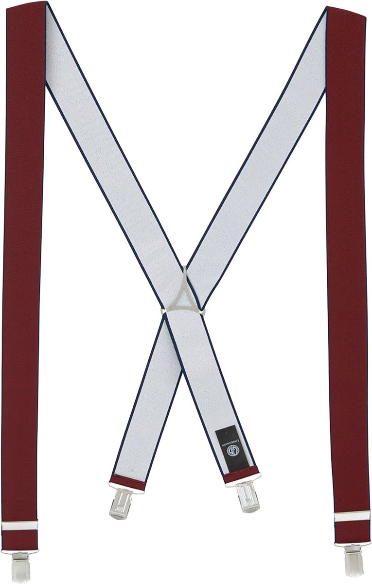 LINDENMANN heren bretels X-vorm - bordeaux
