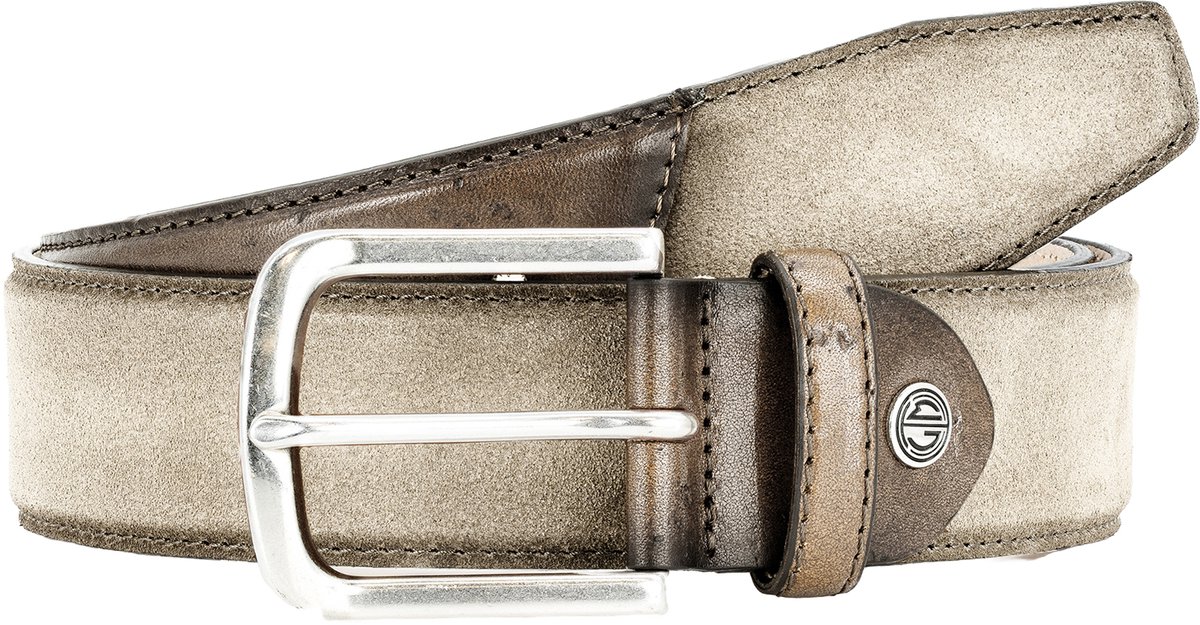 LINDENMANN leren heren riem - taupe