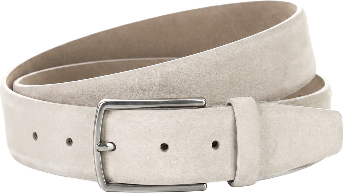 LINDENMANN leren heren riem - grijs