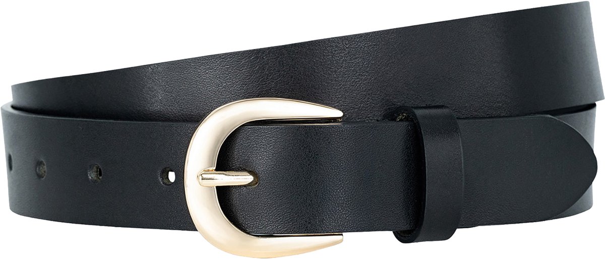 LINDENMANN dames leren riem - zwart