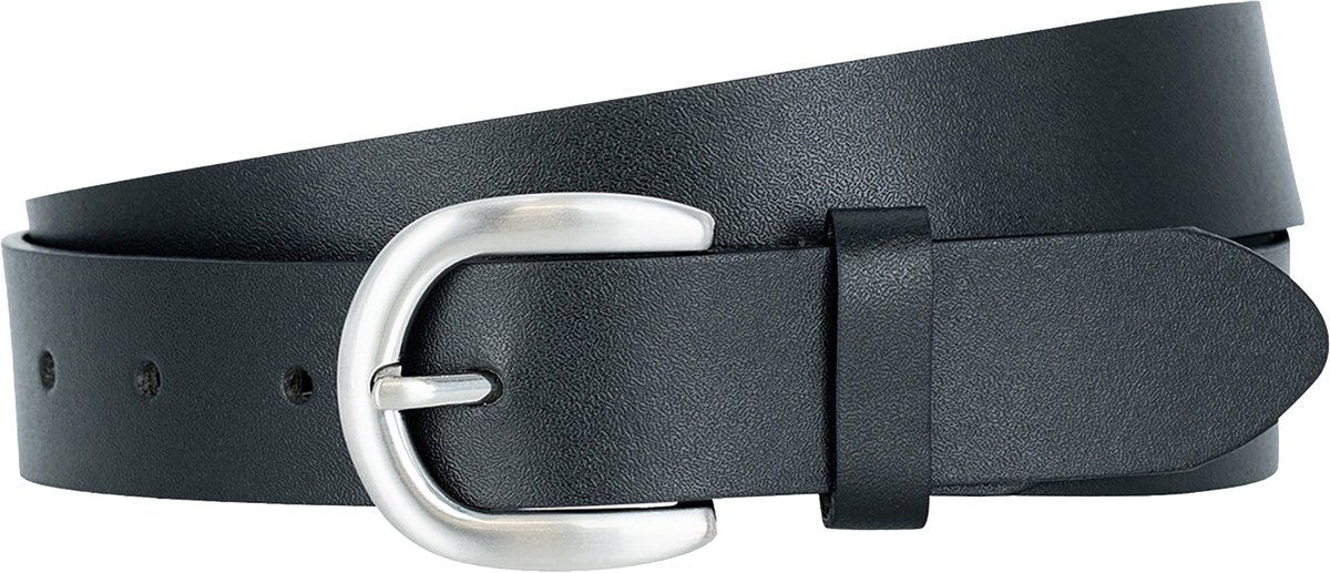 LINDENMANN dames leren riem - zwart