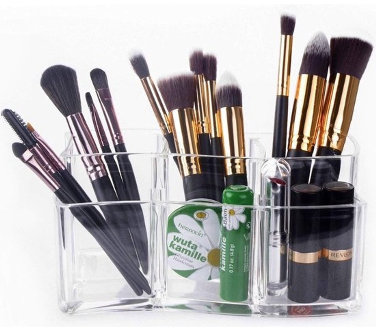 Cosmetica-organizer - 2 acrylhouders voor make-upkwasten