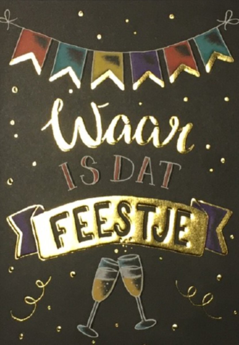 Luxe Wenskaart Verjaardag - Wenskaarten - Verjaardagskaart - Jarig - Happy Birthday - Geburtstag - Anniversary - Waar Is Dat Feestje - Serie Sketch'd - Artige - Kaart - 1 Stuks - In Folie - Gratis Verzonden - Hoge Afnamekortingen - 12x17cm