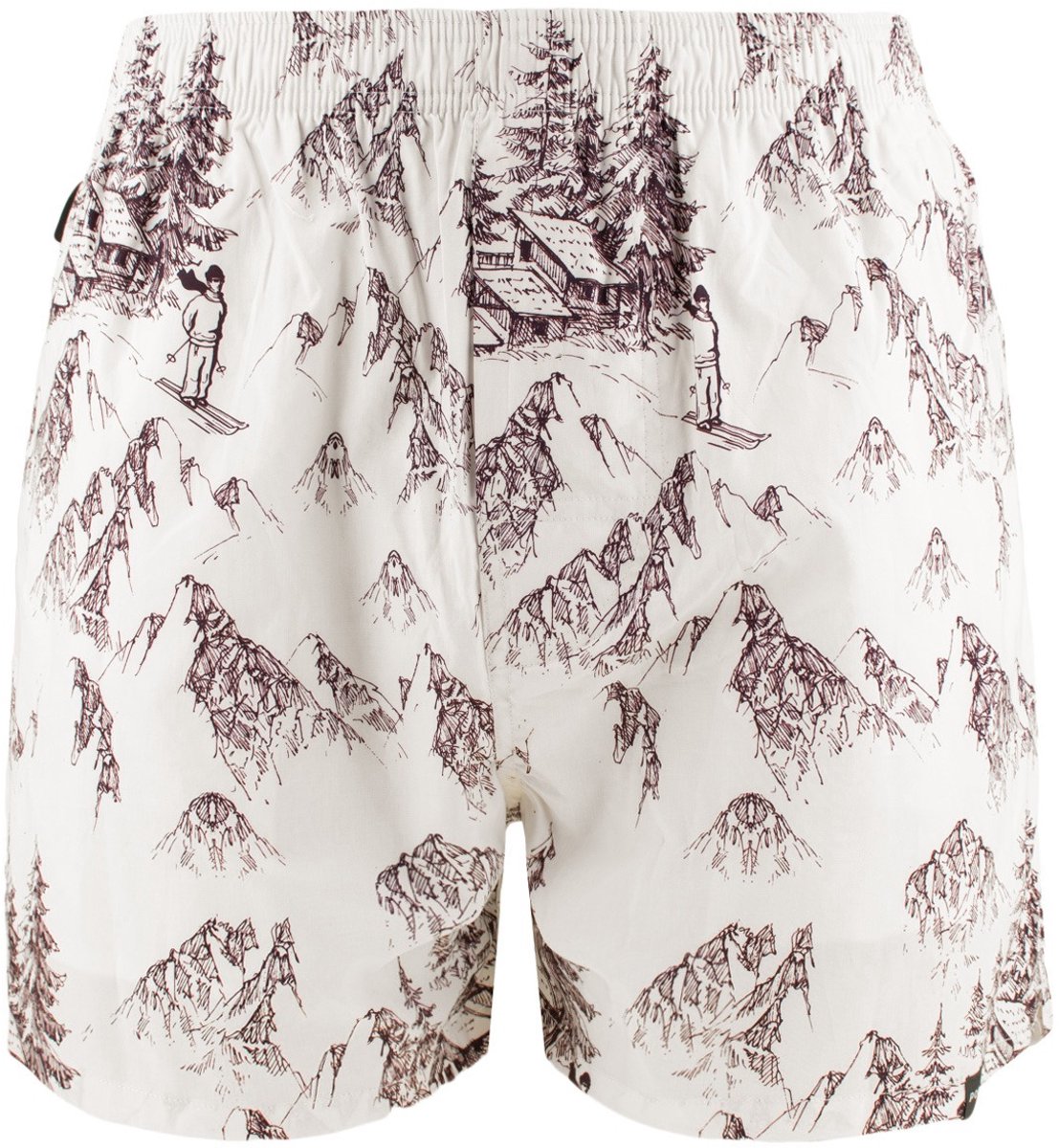 Pockies heren wijde boxershort cabin wit