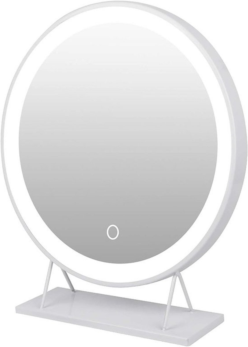Ronde make-upspiegel met verlichting – LED tafelspiegel (Ø 50 cm)