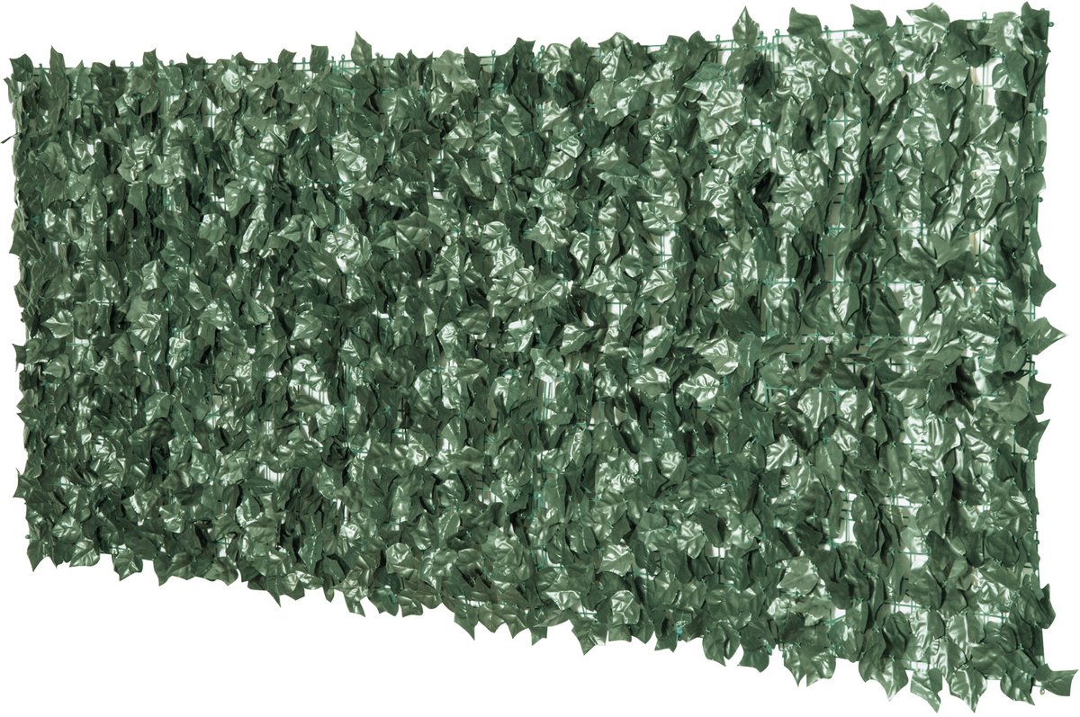 Kunstheg, klimop, privacyscherm, decoratie, rol, 2.4 l x 1 h m, realistisch blad, uv-bescherming, donkergroen