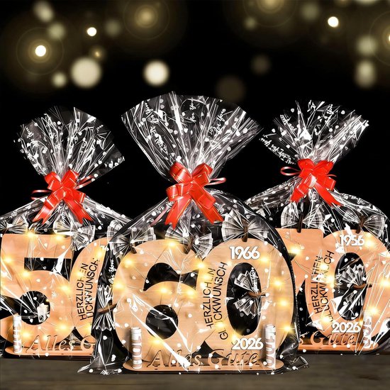 50e verjaardag man vrouw, cadeau 50e verjaardag man, cadeaus voor 50e verjaardag vrouw, geldgeschenken houten bord gastenboek, 50e verjaardag decoratie, jubileum herinnering creatief geldgeschenk (50) — afbeelding 3