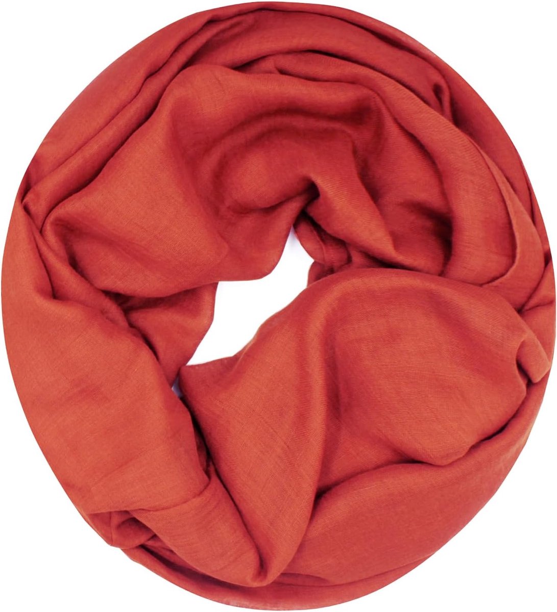 Sjaal elegante lichte effen kleur loop sjaal ronde sjaals
