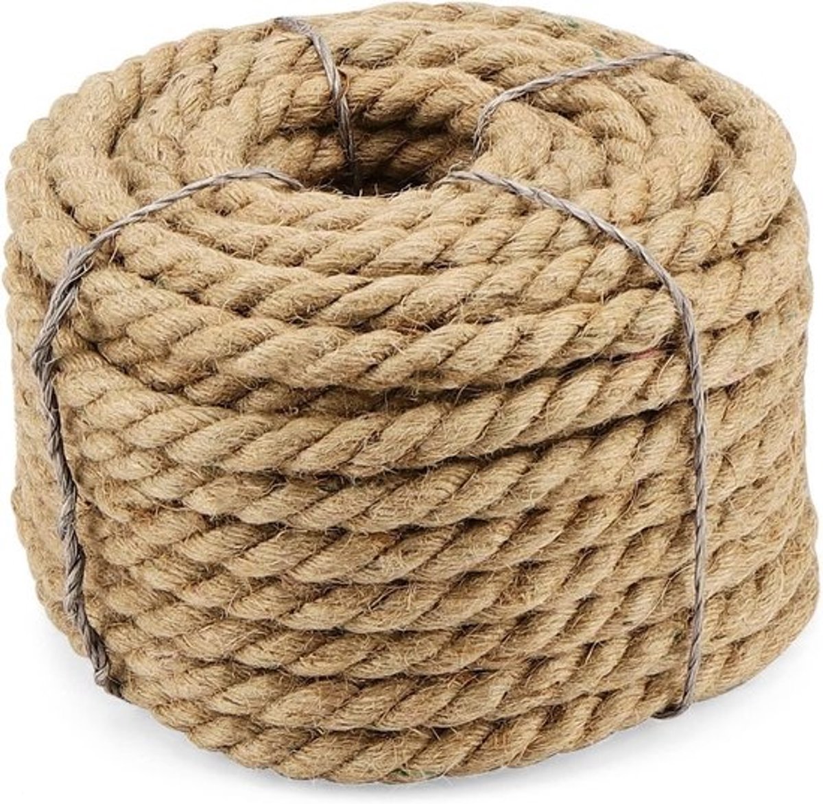 20 meter natuurlijk jutetouw - dik touw voor krabpaal en luggage rope