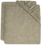 Jollein Aankleedkussenhoes Badstof 50x70cm Olive Green (2pack)