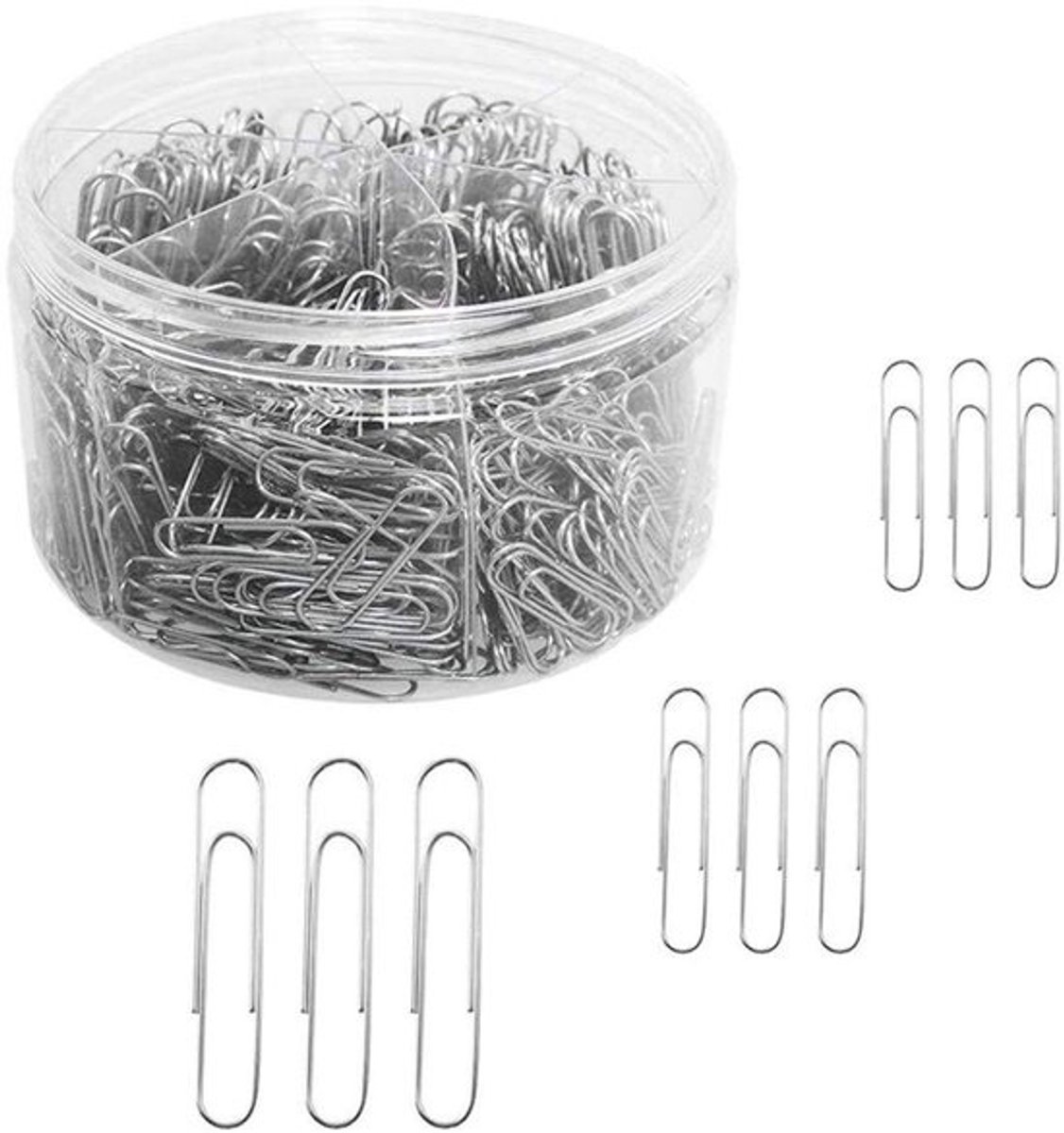 Solidchoice - 700 paperclips in 3 verschillende maten voor documenten