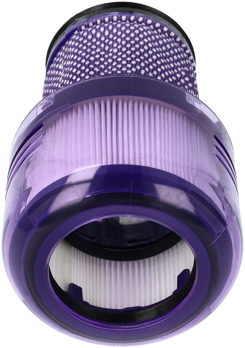 vhbw 2 stofzuigerfilters, compatibel met de Dyson V12 Slim, V12, V12 Detect Slim en V12 Detect Slim Absolute stofzuigers – HEPA-filters, wit en paars