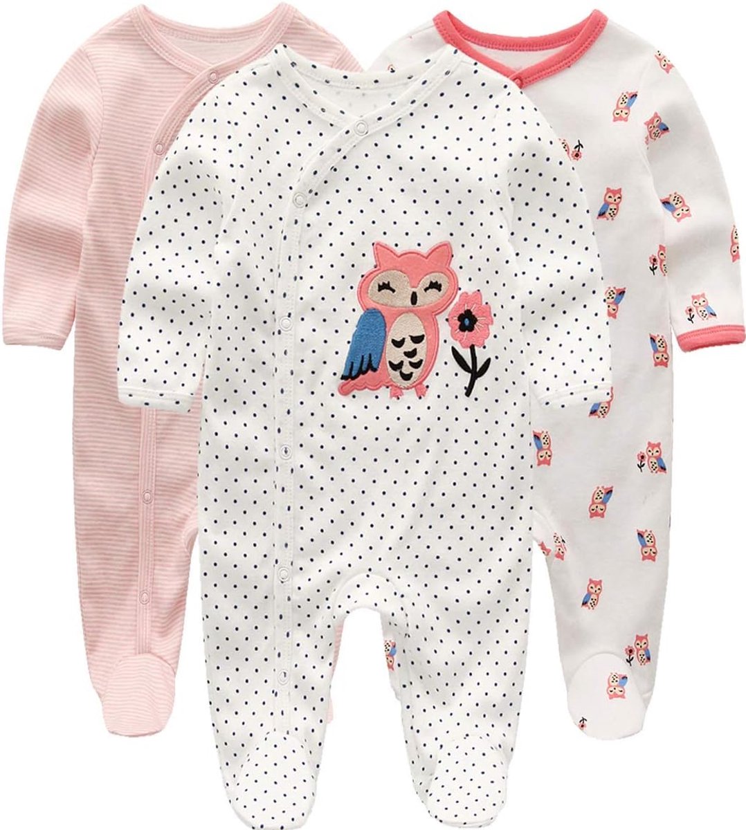 Babyjongens rompertjes Snug Fit Footed Katoenen Pyjama Lange Mouw Onsises Sleepsuit