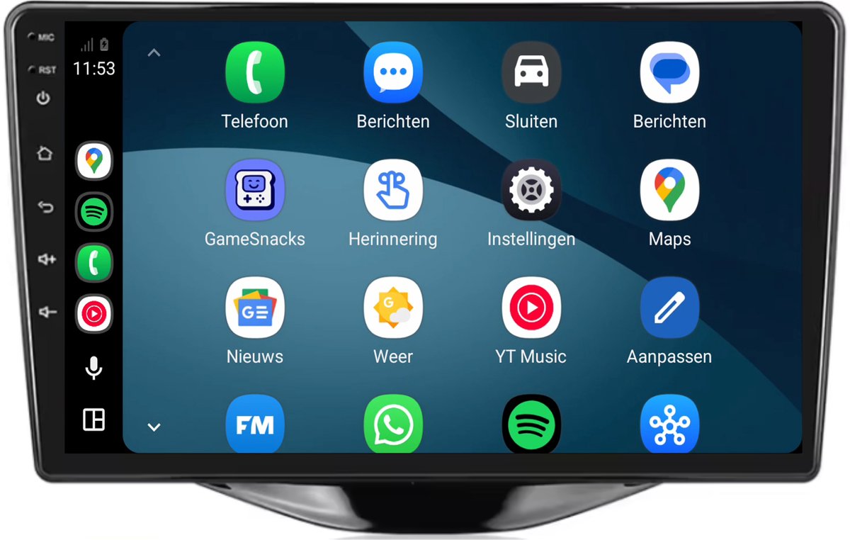 CarPlay autoradio geschikt voor Toyota Aygo | 2015 t/m 2021 | Cartronix CTX-7056 | 2015 2016 2017 2018 2019 2020 2021 | 9 inch | Android 15 | Draadloos Apple CarPlay & Android Auto | 2GB + 32GB | Bluetooth & Wifi