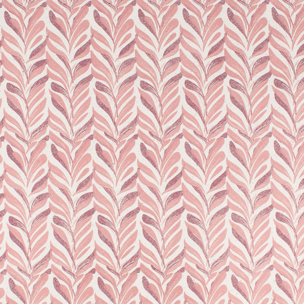 Inpakpapier - cadeaupapier - 50 cm x 100 meter - roze bladeren - gerecycled graspapier