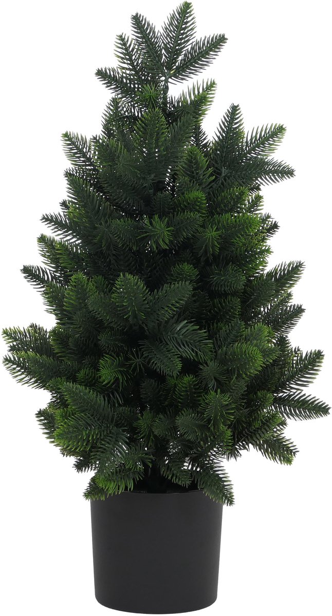 Kerstboom MCW-R29, decoratieve boom, kunstboom, kunstplant, kunstmatige spar, voor buiten, polyethyleen, 55 cm