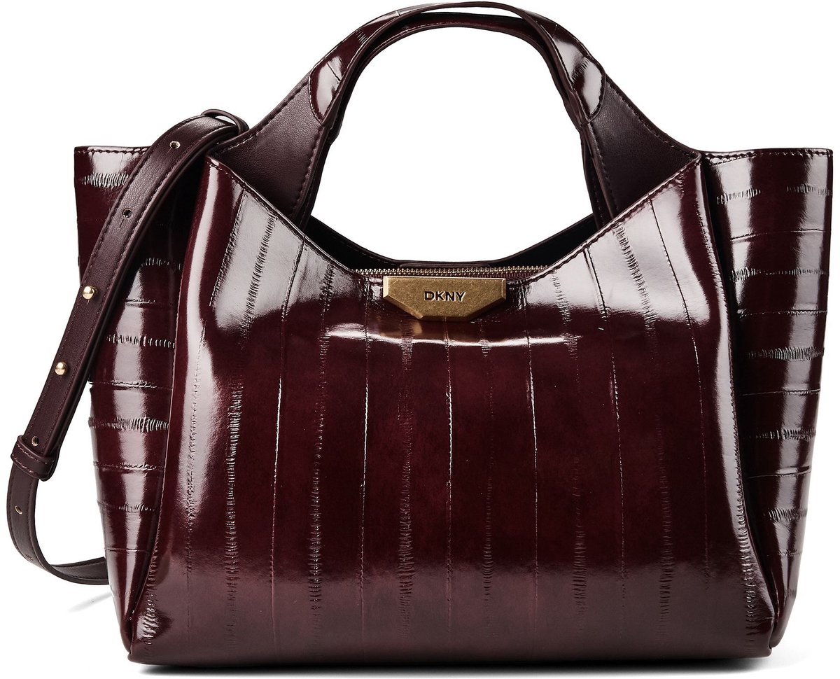 DKNY handtas schoudertas Willa Satchel Sangria wijnrood