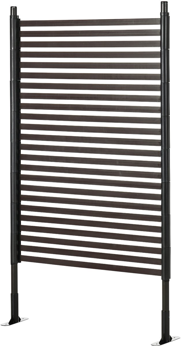 Buitenpaneel van metaal voor privacy in de tuin - met poten of grondpennen voor montage in de grond - modulair - 93L x 22B x 150H cm